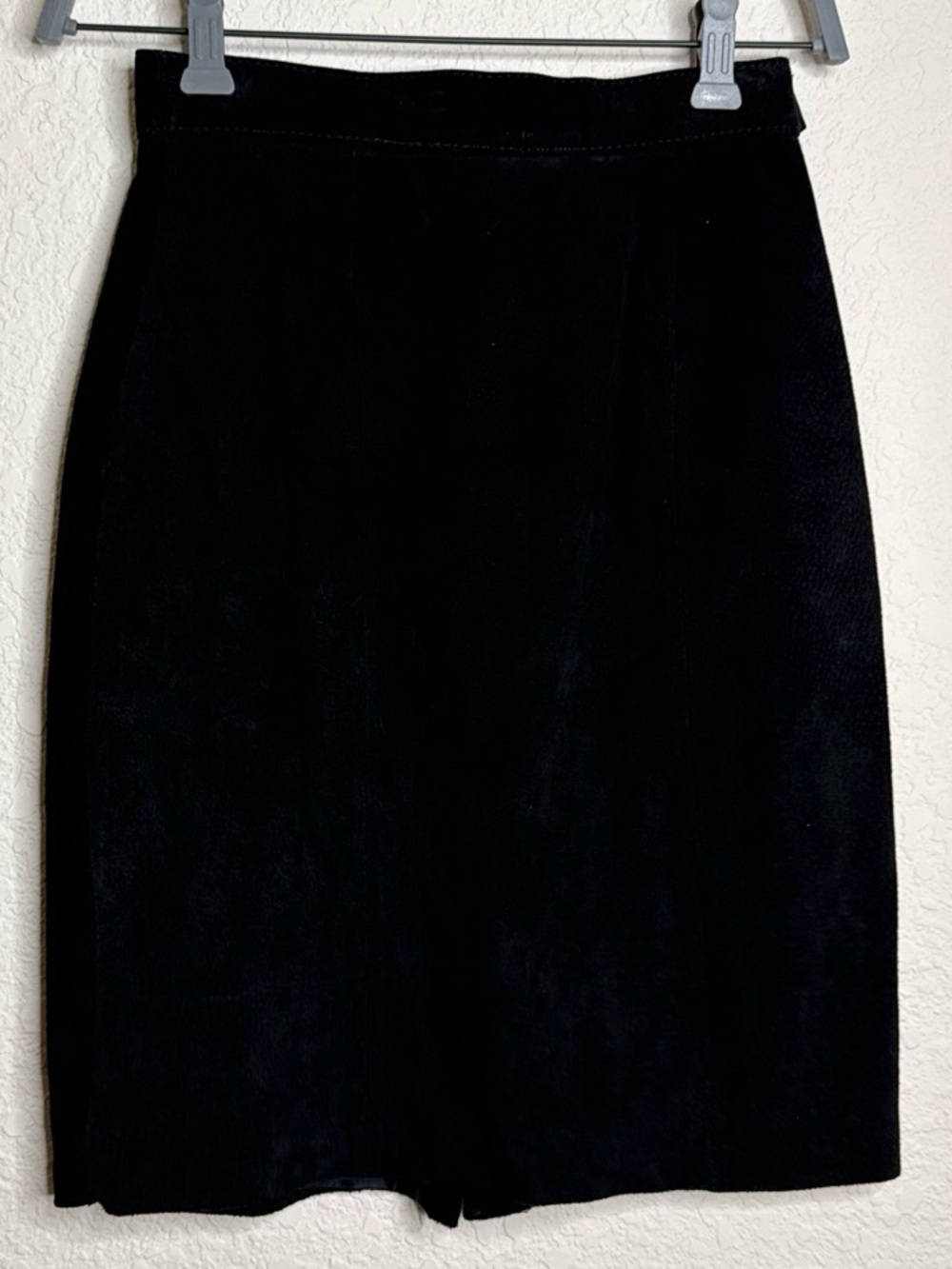 Vintage Compagnie Internationale Express Genuine Suede Leather Skirt Size 3